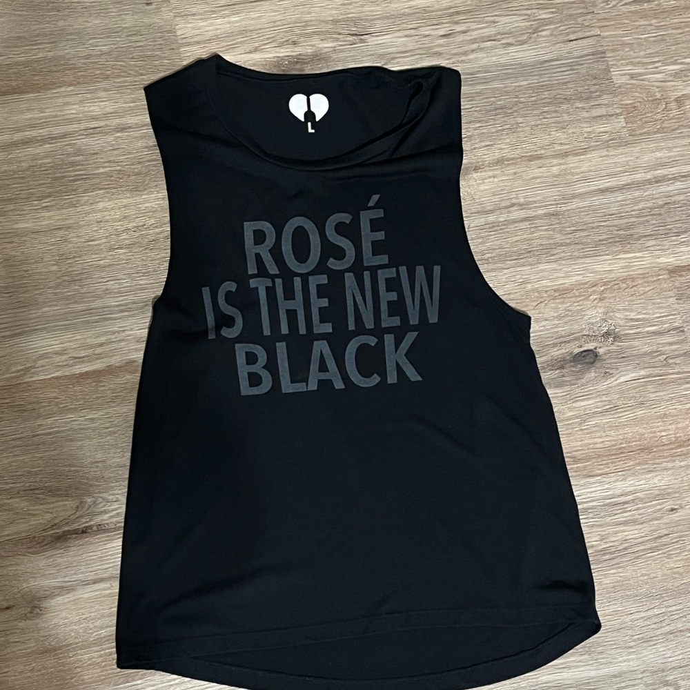 Workout muscle tee - Rosé is the new black